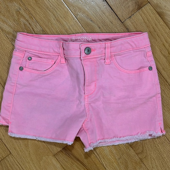 Girls Pink Jean Shorts - Arizona - Size 12 Reg - Picture 1 of 3